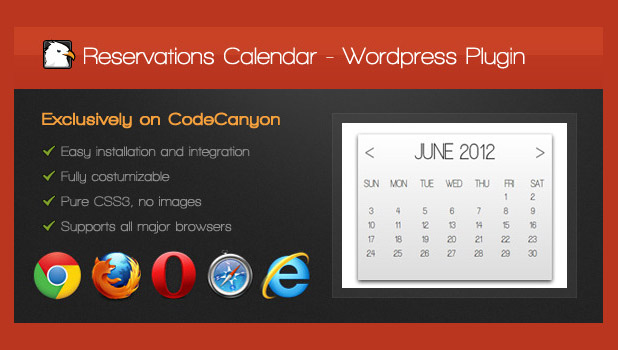 Reservations Calendar WordPress plugin