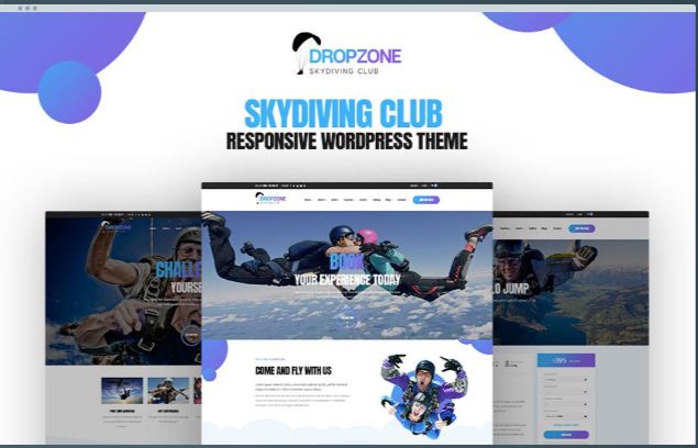 Skydiving wordpress Theme