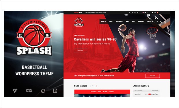 Splash - Basketball WordPress Themes
