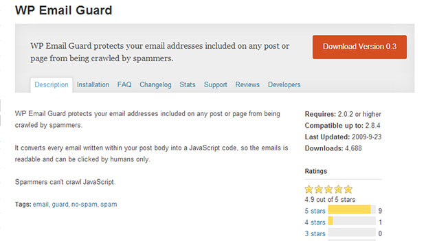 WP Email Guard WordPress Plugin