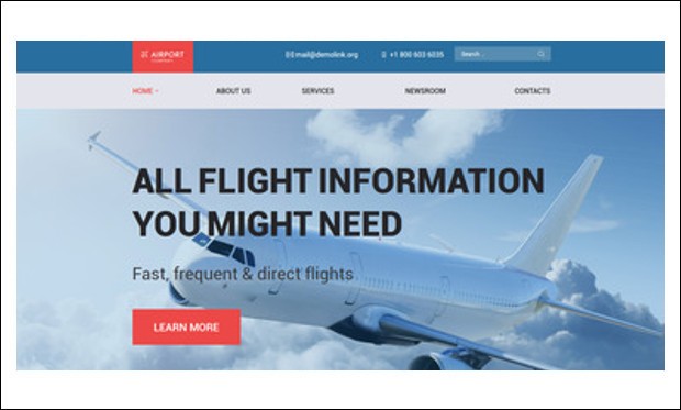 Airfares - WordPress Templates for Airlines