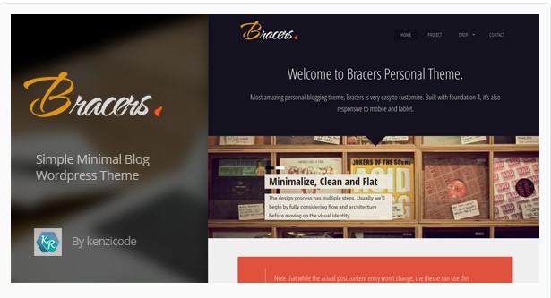 Bracers Personal  Minimal Blog WordPress Theme