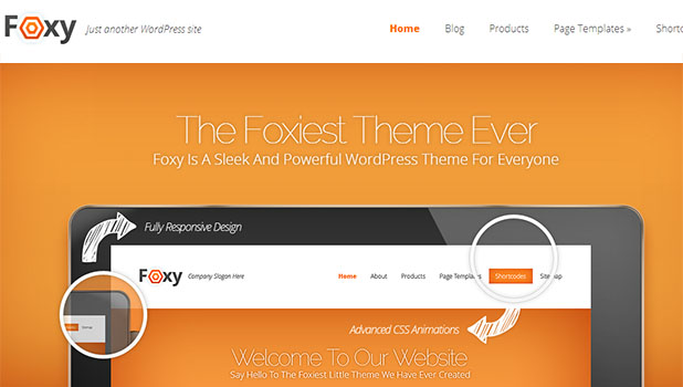 Foxy - Responsive WordPress Template