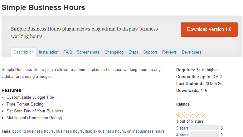 Simple Business Hours