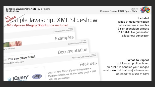 Simple Javascript XML Slideshow