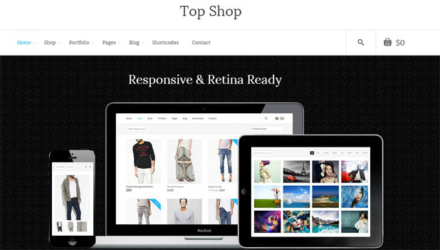 WordPress Template for Electronic Commerce Website
