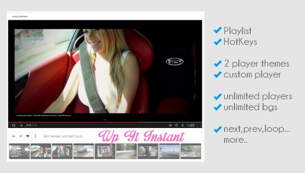 WordPress YouTube Instant Player