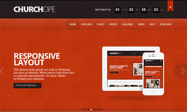 Church Hope - Responsive WordPress Theme