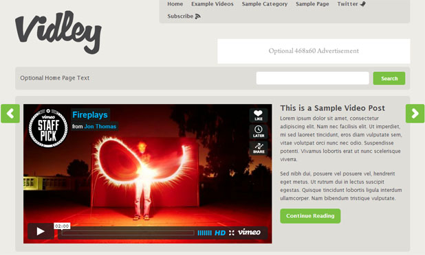 Vidley - Video WordPress Theme