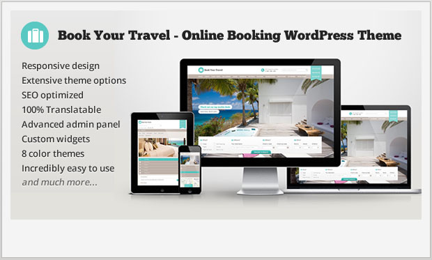 Book Your Travel - Hotels and Resorts WordPress Theme