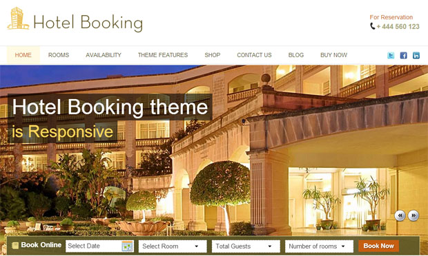 Hotel Booking - Hotels and Resorts WordPress Theme