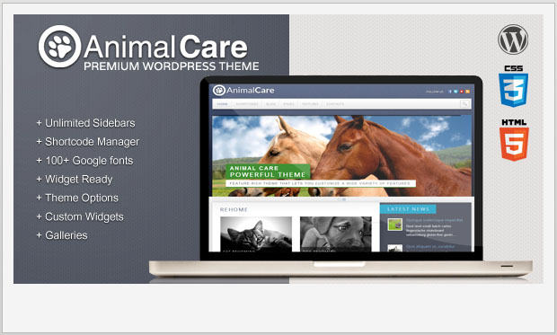 Animal Care - Non Profit WordPress Theme