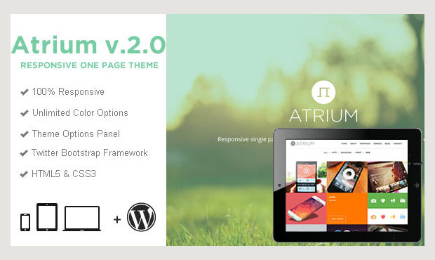 Atrium - One Page WordPress Theme