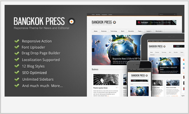 Bangkok Press - News Website WordPress Theme