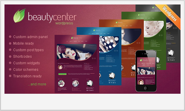 Beauty Center - Salons and Spas WordPress Theme