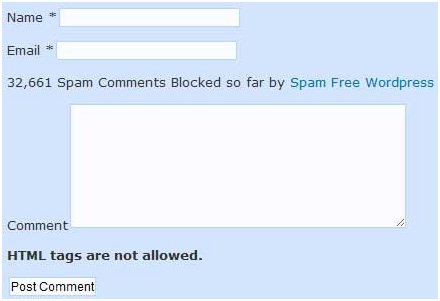 Block spam comments
