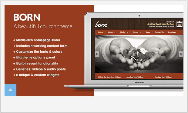 Born -Best WordPress Theme for Churches