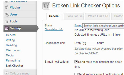 Broken links Checker Plugin