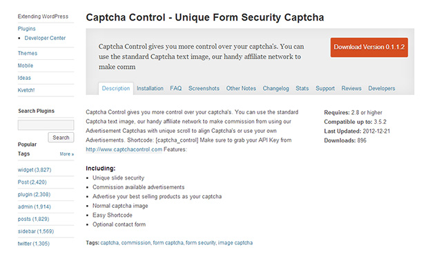 Captcha Control - Unique Form Security Captcha -WordPress Captcha Plugin