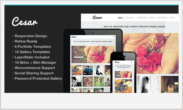 Cesar - Photographers WordPress Theme