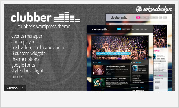Clubber - Musicians WordPress Themes
