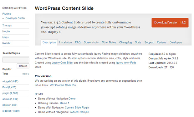 Content Slide -WordPress jQuery Slideshow Plugin