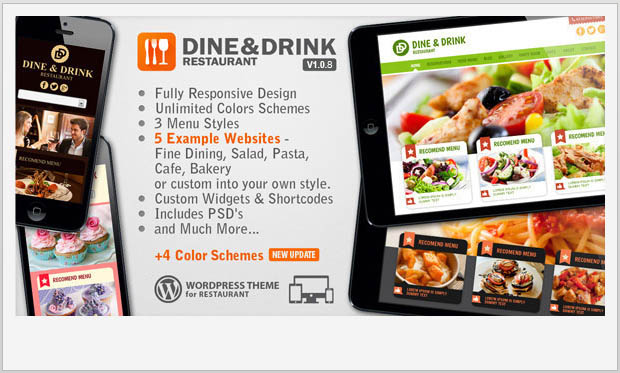 Dine & Drink -WordPress Themes for Bakeries