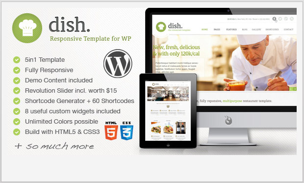 Dish -WordPress Themes for Bakeries