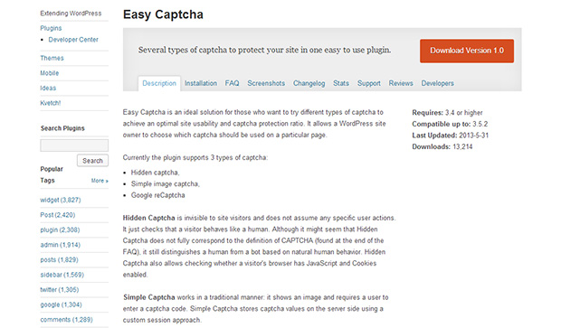 Easy Captcha -WordPress Captcha Plugin