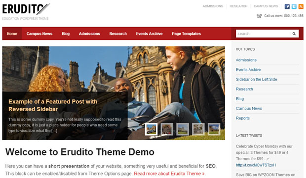 Erudito - Education WordPress Theme