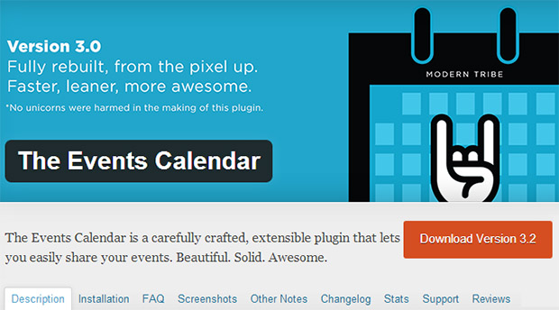 Events calendar Plugin