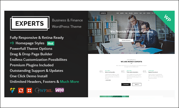 Experts Business - Unique Business Websites WordPress Themes