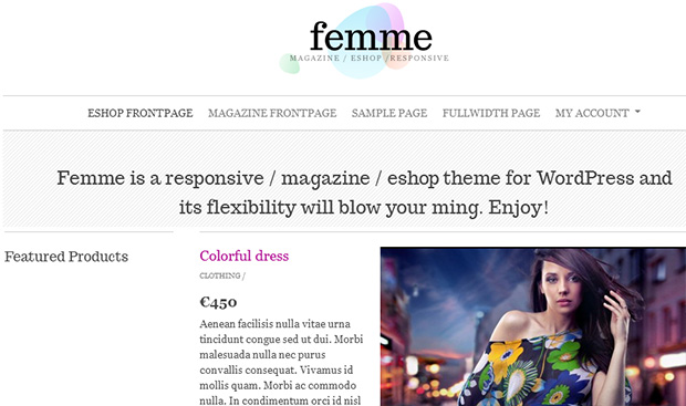 Femme -WordPress Theme for Women