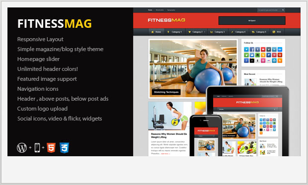 FitnessMag - Fitness WordPress Theme