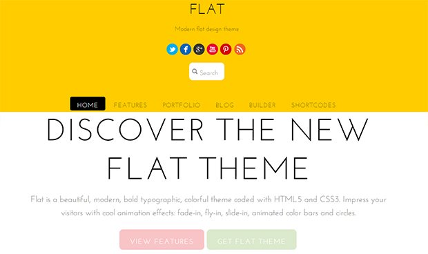Flat -Flat Design WordPress theme
