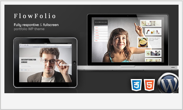 FlowFolio -Full Screen WordPress Theme