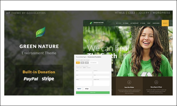 Green Nature - Environment WordPress Themes