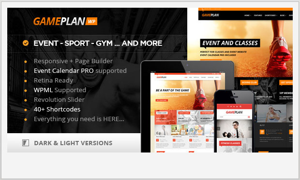 Gameplan - Fitness WordPress Theme