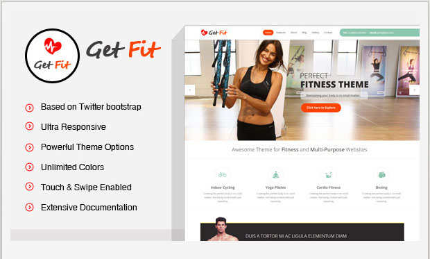 GetFit - Fitness WordPress Theme