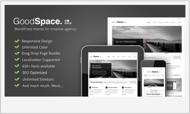 GoodSpace -Best WordPress theme for creative agencies