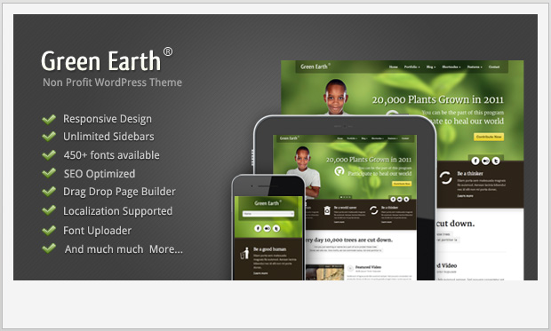 Green Earth -Environmental WordPress Theme