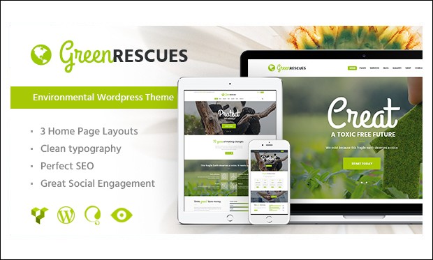 Green Rescus - Environment WordPress Themes