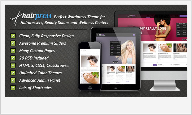 HairPress - Salons and Spas WordPress Theme