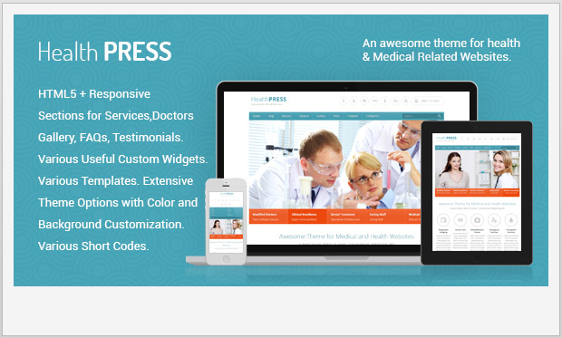 HealthPress - Dentist WordPress theme