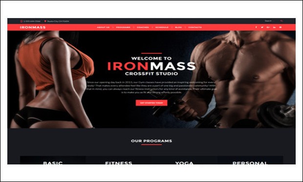 IronMass - Gym and Fitness WordPress Themes
