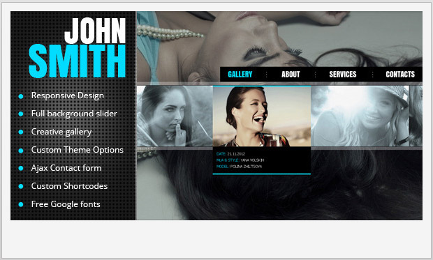 John smith -Full Screen WordPress Theme