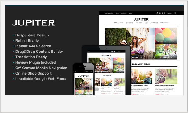 Jupiter - News Website WordPress Theme