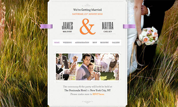 Just Married -Notch WordPress Theme for Wedding Websites