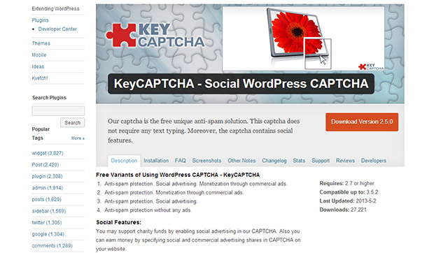 KeyCaptcha -WordPress Captcha Plugin