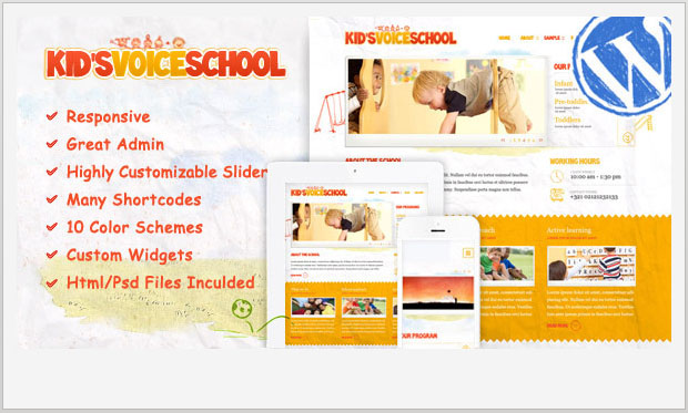 Kid's Voice School - Education WordPress Theme